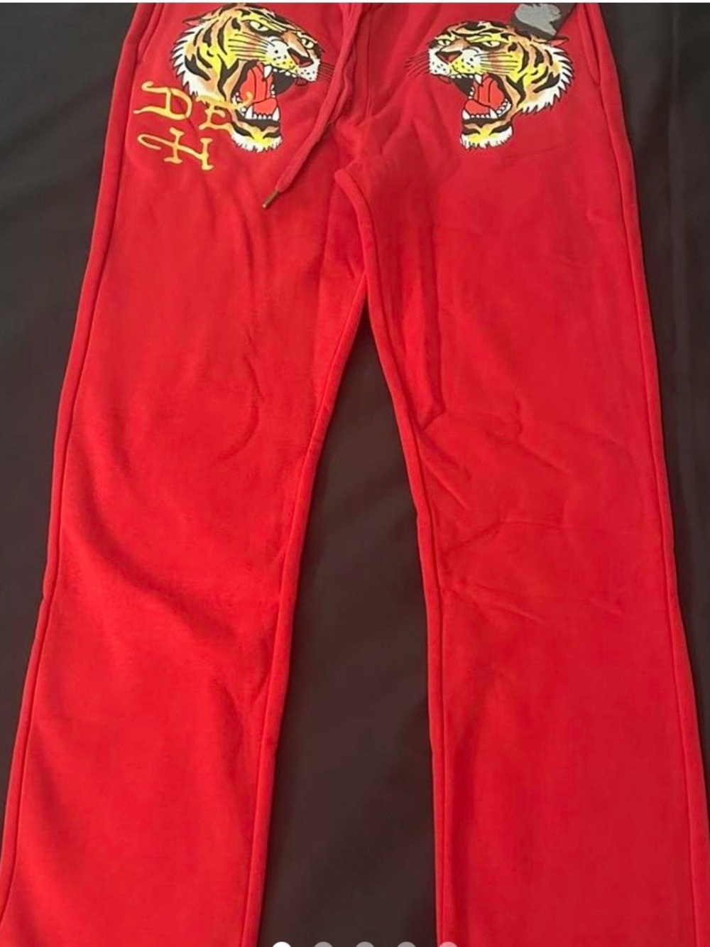 Men’s Ed Hardy Red Tiger Sweatpants Size L NWT